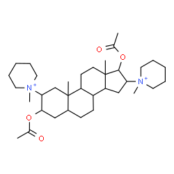ChemSpider 2D Image | 3,17-Diacetoxy-2,16-bis(1-methyl-1-piperidiniumyl)androstane | C35H60N2O4