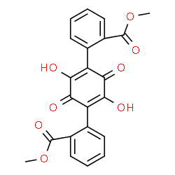 ChemSpider 2D Image | Dimethyl 2,2'-(2,5-dihydroxy-3,6-dioxo-1,4-cyclohexadiene-1,4-diyl)dibenzoate | C22H16O8