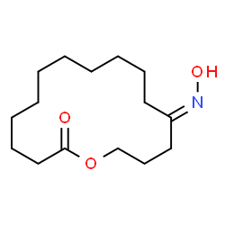 ChemSpider 2D Image | (13E)-13-(Hydroxyimino)oxacyclohexadecan-2-one | C15H27NO3