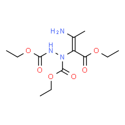 ChemSpider 2D Image | Diethyl 1-[(2Z)-3-amino-1-ethoxy-1-oxo-2-buten-2-yl]-1,2-hydrazinedicarboxylate | C12H21N3O6