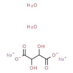 ChemSpider 2D Image | Sodium 2,3-dihydroxysuccinate hydrate (2:1:2) | C4H8Na2O8