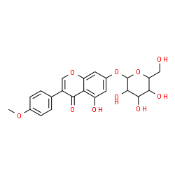 ChemSpider 2D Image | 5-Hydroxy-3-(4-methoxyphenyl)-4-oxo-4H-chromen-7-yl hexopyranoside | C22H22O10