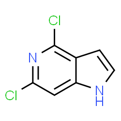 ChemSpider 2D Image | 4,6-Dichloro-1H-pyrrolo[3,2-c]pyridine | C7H4Cl2N2