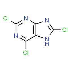 ChemSpider 2D Image | 2,6,8-Trichloro-1H-purine | C5HCl3N4