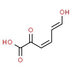 ChemSpider 2D Image | (3Z,5E)-6-Hydroxy-2-oxo-3,5-hexadienoic acid | C6H6O4