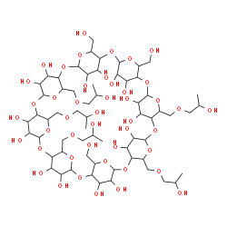 ChemSpider 2D Image | 5,10,25-Tris(hydroxymethyl)-15,20,30,35,40-pentakis[(2-hydroxypropoxy)methyl]-2,4,7,9,12,14,17,19,22,24,27,29,32,34,37,39-hexadecaoxanonacyclo[36.2.2.2~3,6~.2~8,11~.2~13,16~.2~18,21~.2~23,26~.2~28,31~
.2~33,36~]hexapentacontane-41,42,43,44,45,46,47,48,49,50,51,52,53,54,55,56-hexadecol (non-preferred name) | C63H110O45