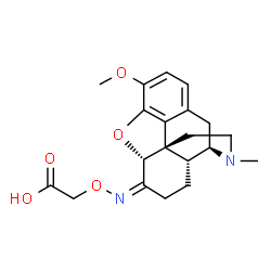 ChemSpider 2D Image | ({(Z)-[(5alpha,6Z)-3-Methoxy-17-methyl-4,5-epoxymorphinan-6-ylidene]amino}oxy)acetic acid | C20H24N2O5