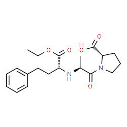 ChemSpider 2D Image | N-[(1R)-1-(Ethoxycarbonyl)-3-phenylpropyl]-L-alanyl-L-proline | C20H28N2O5