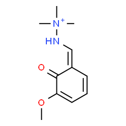 ChemSpider 2D Image | 2-[(Z)-(5-Methoxy-6-oxo-2,4-cyclohexadien-1-ylidene)methyl]-1,1,1-trimethylhydrazinium | C11H17N2O2