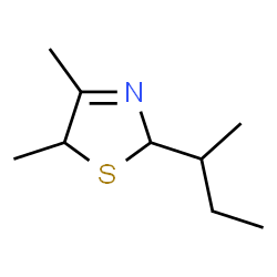 ChemSpider 2D Image | 3-Thiazoline, 2-sec-butyl-4,5-dimethyl- | C9H17NS