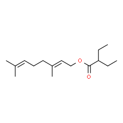 ChemSpider 2D Image | Geranyl 2-ethylbutyrate | C16H28O2