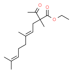 ChemSpider 2D Image | Ethyl (4E)-2-acetyl-2,5,9-trimethyl-4,8-decadienoate | C17H28O3