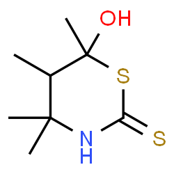 ChemSpider 2D Image | 6-Hydroxy-4,4,5,6-tetramethyl-1,3-thiazinane-2-thione | C8H15NOS2