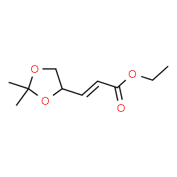 ChemSpider 2D Image | Ethyl (2E)-3-(2,2-dimethyl-1,3-dioxolan-4-yl)acrylate | C10H16O4