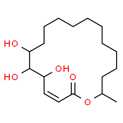 ChemSpider 2D Image | (3Z)-5,6,7-Trihydroxy-18-methyloxacyclooctadec-3-en-2-one | C18H32O5
