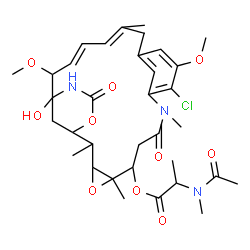 ChemSpider 2D Image | Maytansine | C34H46ClN3O10