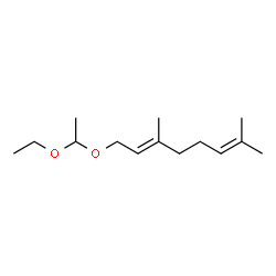 ChemSpider 2D Image | 1-(1-Ethoxyethoxy)-3,7-dimethylocta-2,6-diene | C14H26O2