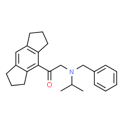 ChemSpider 2D Image | 2-[Benzyl(isopropyl)amino]-1-(1,2,3,5,6,7-hexahydro-s-indacen-4-yl)ethanone | C24H29NO