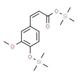 ChemSpider 2D Image | Trimethylsilyl (2Z)-3-{3-methoxy-4-[(trimethylsilyl)oxy]phenyl}acrylate | C16H26O4Si2