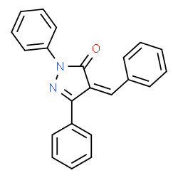 ChemSpider 2D Image | (4Z)-4-Benzylidene-2,5-diphenyl-2,4-dihydro-3H-pyrazol-3-one | C22H16N2O