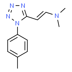 ChemSpider 2D Image | 1-(4-Methylphenyl)-5-(2-dimethylaminoethenyl)-1H-tetrazole | C12H15N5