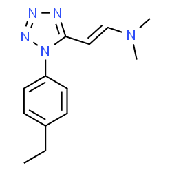 ChemSpider 2D Image | 1-(4-Ethylphenyl)-5-(2-dimethylaminoethenyl)-1H-tetrazole | C13H17N5