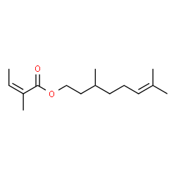 ChemSpider 2D Image | 3,7-dimethyl-6-octenyl 2-methylisocrotonate | C15H26O2