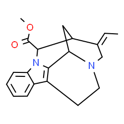 ChemSpider 2D Image | Methyl (19Z)-1,16-cyclocoryn-19-en-17-oate | C20H22N2O2