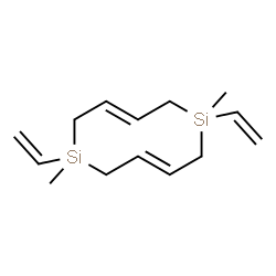 ChemSpider 2D Image | (3E,8E)-1,6-Dimethyl-1,6-divinyl-1,2,5,6,7,10-hexahydro-1,6-disilecine | C14H24Si2
