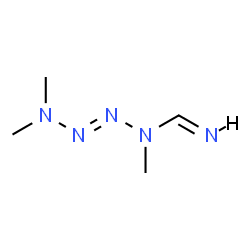 ChemSpider 2D Image | (E)-1-[(2E)-1,4,4-Trimethyl-2-tetraazen-1-yl]methanimine | C4H11N5