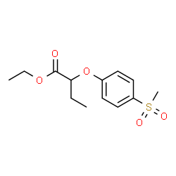 ChemSpider 2D Image | Ethyl 2-[4-(methylsulfonyl)phenoxy]butanoate | C13H18O5S