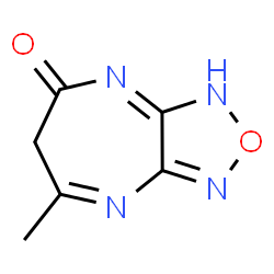 ChemSpider 2D Image | 5-Methyl-1H-[1,2,5]oxadiazolo[3,4-b][1,4]diazepin-7(6H)-one | C6H6N4O2