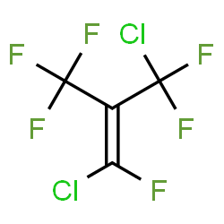 ChemSpider 2D Image | (1E)-1,3-Dichloro-1,3,3-trifluoro-2-(trifluoromethyl)-1-propene | C4Cl2F6