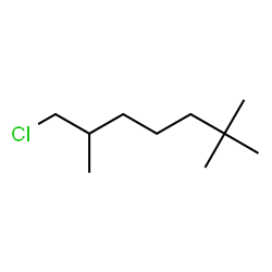 ChemSpider 2D Image | 1-Chloro-2,6,6-trimethylheptane | C10H21Cl
