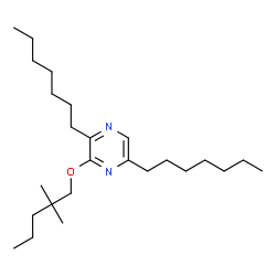 ChemSpider 2D Image | 3-[(2,2-Dimethylpentyl)oxy]-2,5-diheptylpyrazine | C25H46N2O