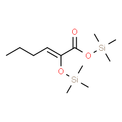 ChemSpider 2D Image | Trimethylsilyl (2Z)-2-[(trimethylsilyl)oxy]-2-hexenoate | C12H26O3Si2