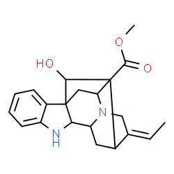 ChemSpider 2D Image | Methyl (19Z)-17-hydroxy-2,7-dihydro-7,17-cyclosarpagan-16-carboxylate | C21H24N2O3
