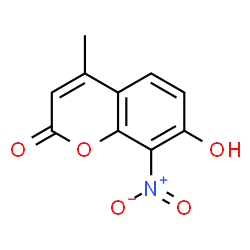 ChemSpider 2D Image | 7-Hydroxy-4-Methyl-8-Nitrocoumarin | C10H7NO5