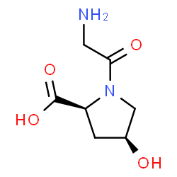 ChemSpider 2D Image | Glycyl-(4S)-4-hydroxy-L-proline | C7H12N2O4