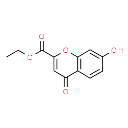 ChemSpider 2D Image | Ethyl 7-hydroxy-4-oxo-4H-chromene-2-carboxylate | C12H10O5