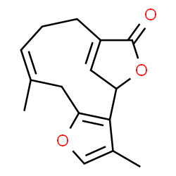 ChemSpider 2D Image | (8Z)-3,8-Dimethyl-5,14-dioxatricyclo[10.2.1.0~2,6~]pentadeca-2(6),3,8,12(15)-tetraen-13-one | C15H16O3