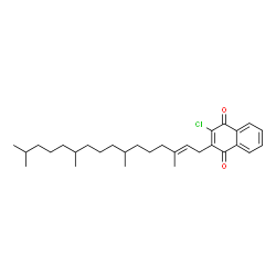 ChemSpider 2D Image | 2-Chloro-3-[(2E)-3,7,11,15-tetramethyl-2-hexadecenyl]naphthoquinone | C30H43ClO2