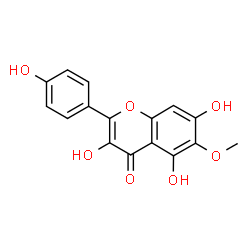 ChemSpider 2D Image | 6-methoxykaempferol | C16H12O7