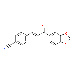 ChemSpider 2D Image | Benzonitrile, 4-[3-(3,4-methylenedioxyphenyl)-3-oxo-1-propenyl]- | C17H11NO3