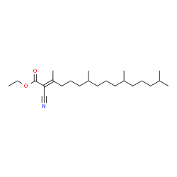 ChemSpider 2D Image | Ethyl 2-cyano-3,7,11,15-tetramethyl-2-hexadecenoate | C23H41NO2