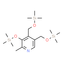 ChemSpider 2D Image | 2-Methyl-3-[(trimethylsilyl)oxy]-4,5-bis{[(trimethylsilyl)oxy]methyl}pyridine | C17H35NO3Si3