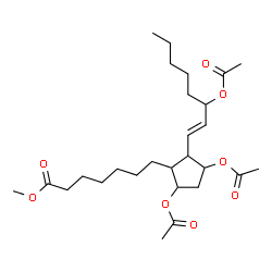 ChemSpider 2D Image | Methyl (13E)-9,11,15-triacetoxyprost-13-en-1-oate | C27H44O8