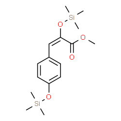 ChemSpider 2D Image | Methyl (2E)-2-[(trimethylsilyl)oxy]-3-{4-[(trimethylsilyl)oxy]phenyl}acrylate | C16H26O4Si2