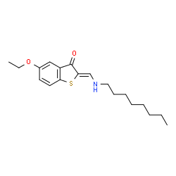 ChemSpider 2D Image | (2Z)-5-Ethoxy-2-[(octylamino)methylene]-1-benzothiophen-3(2H)-one | C19H27NO2S