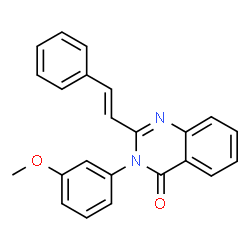 ChemSpider 2D Image | 3-(3-Methoxy-phenyl)-2-styryl-3H-quinazolin-4-one | C23H18N2O2